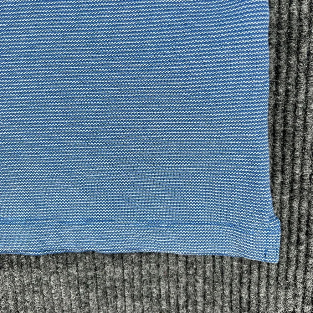 Banana Republic Mens Size Large Blue Short Sleeve Polo Shirt Night Soft Sharp